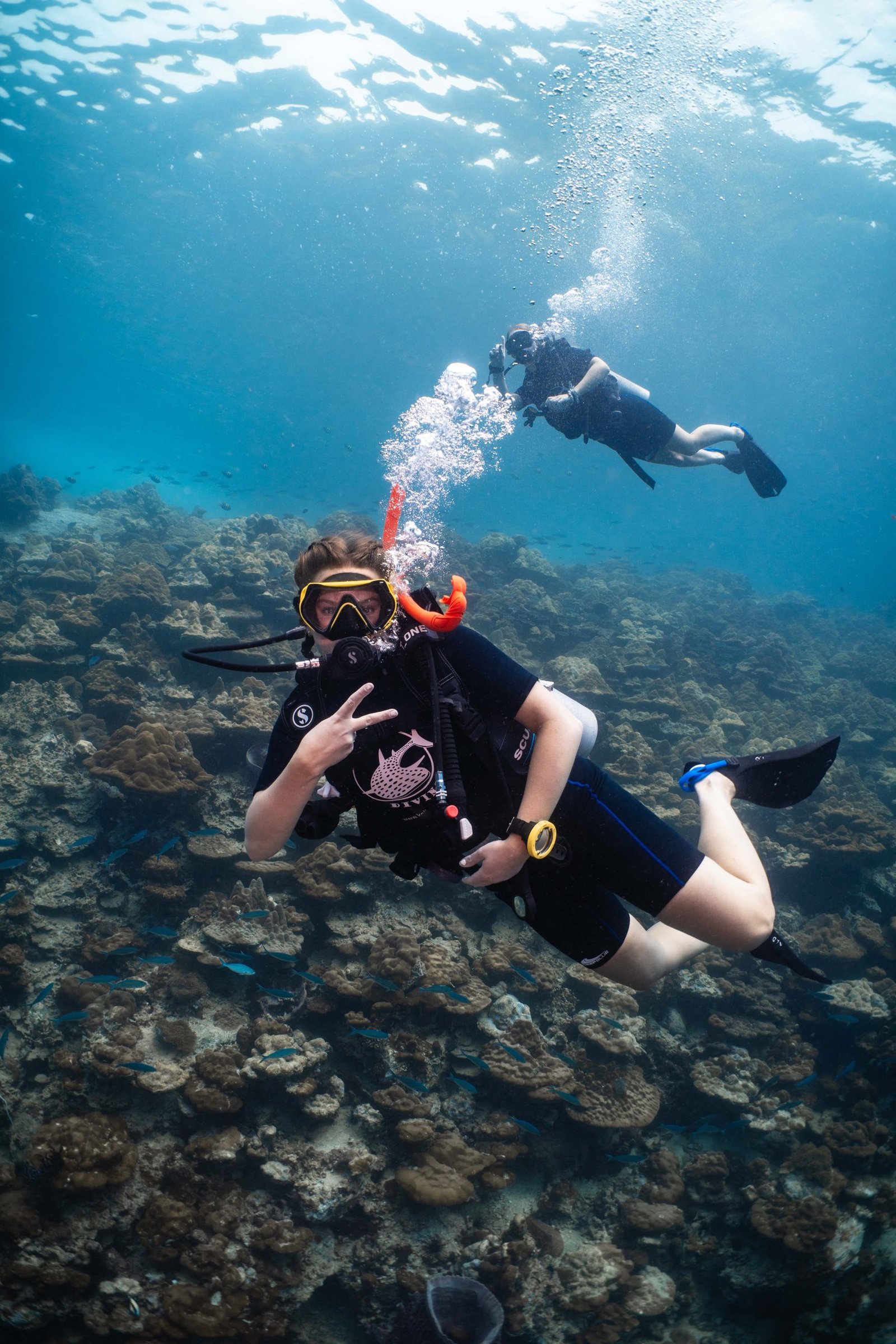 Beginner scuba diver in Muscat