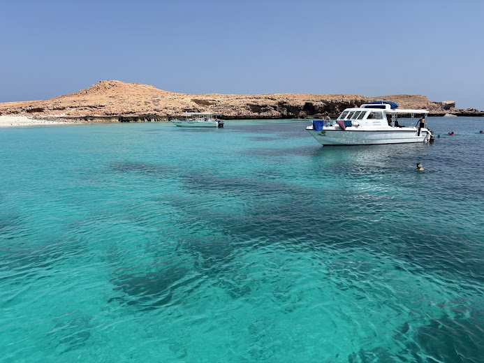 Small group preparing for a snorkeling tour near Muscat Oman