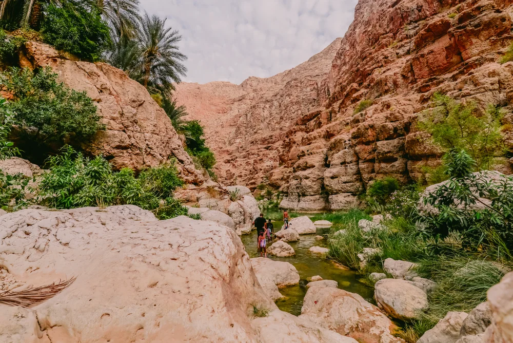 Wadi Shab hiking experience near Muscat Oman